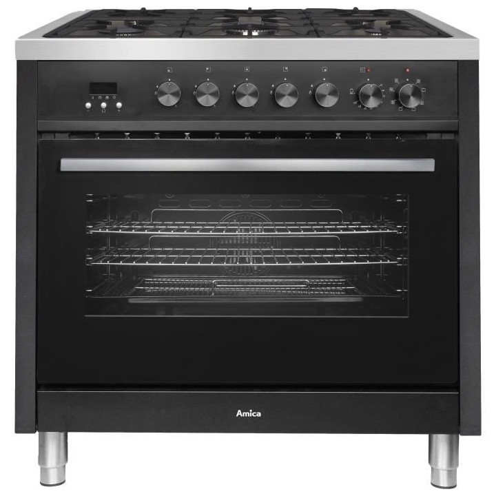 AMICA CWCMRC103CPB - Piano de cuisson - 5 foyers gaz - Four multifonct