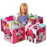 MINNIE Lot de 4 cubes de rangement et décoratifs