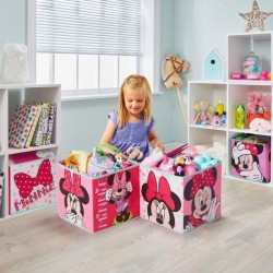 MINNIE Lot de 4 cubes de rangement et décoratifs