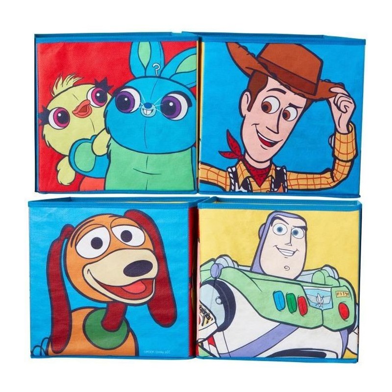 TOY STORY Lot de 4 cubes de rangement et décoratifs