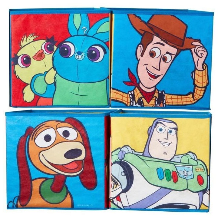 TOY STORY Lot de 4 cubes de rangement et décoratifs