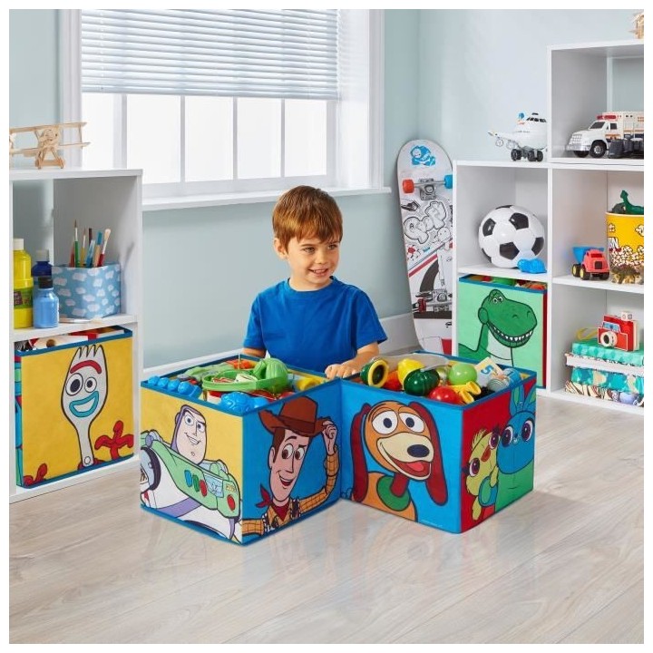 TOY STORY Lot de 4 cubes de rangement et décoratifs