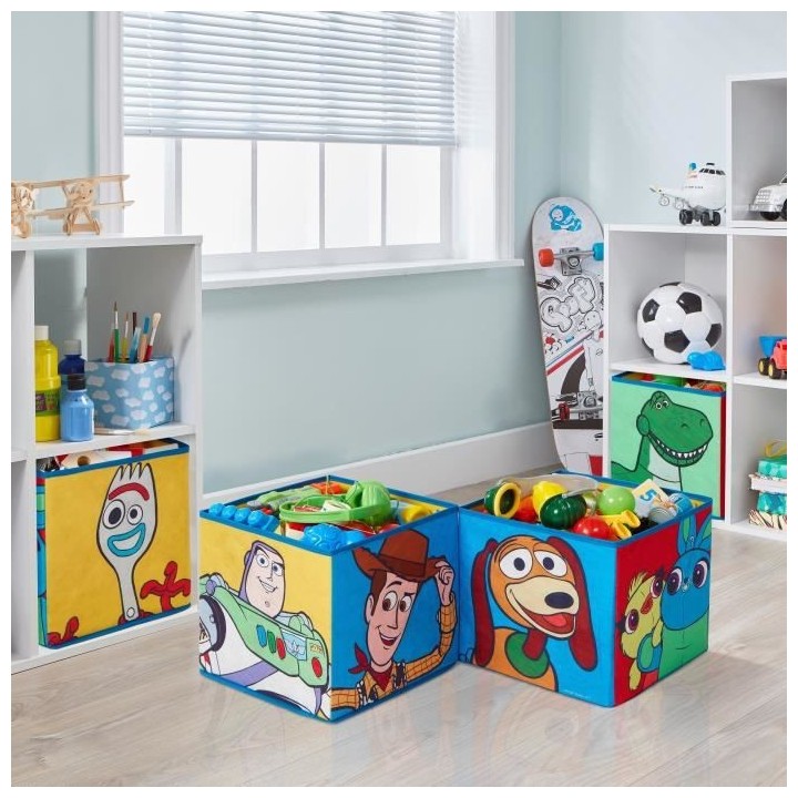 TOY STORY Lot de 4 cubes de rangement et décoratifs