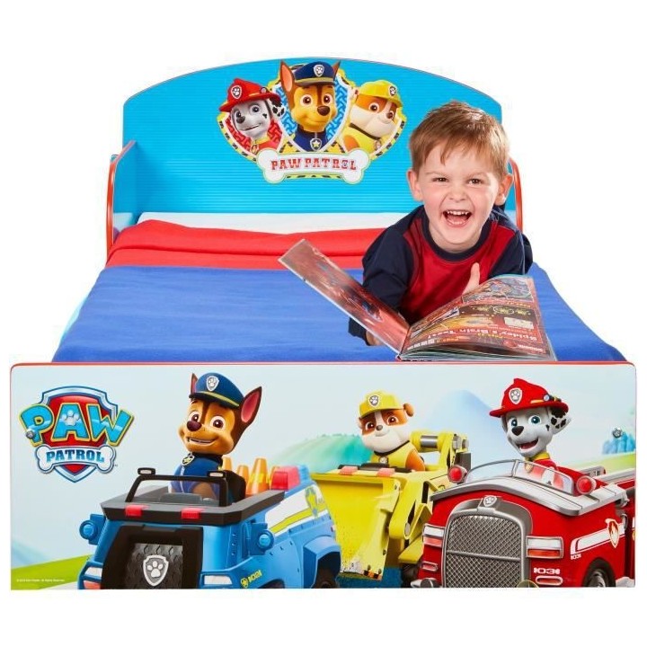 PAT PATROUILLE Lit pour Enfants pour Matelas 140cm x 70 cm