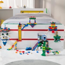 Room 2 Build Lit simple pour enfant avec rangement