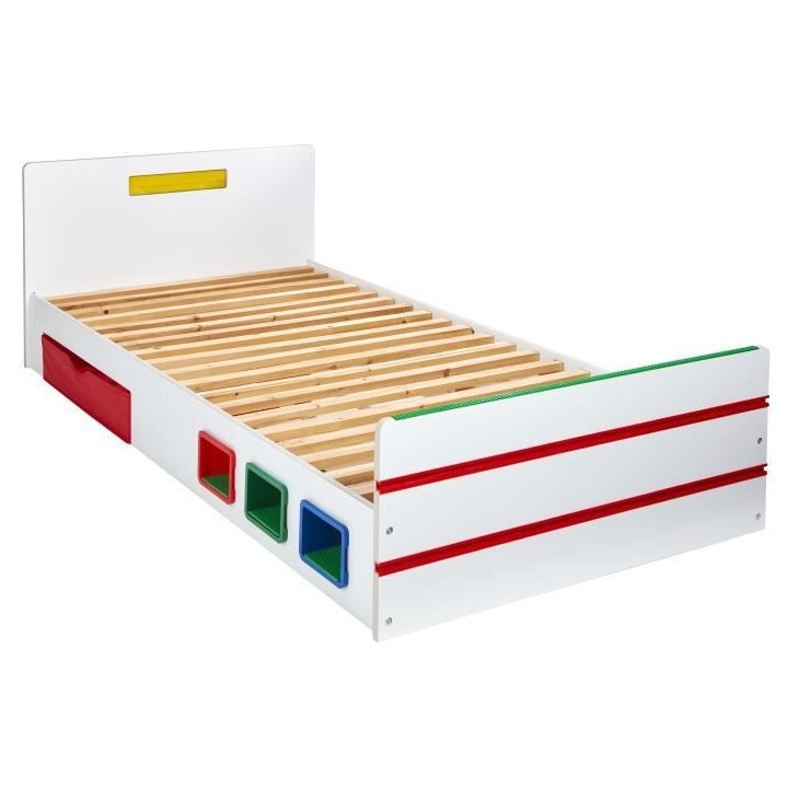 Room 2 Build Lit simple pour enfant avec rangement