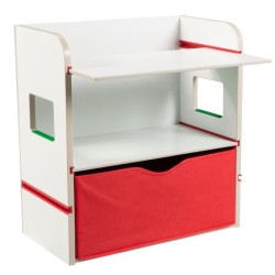 Room 2 Build Étagere de chevet pour enfant avec rangement, avec accessoires pour réaliser des constructions avec des briques