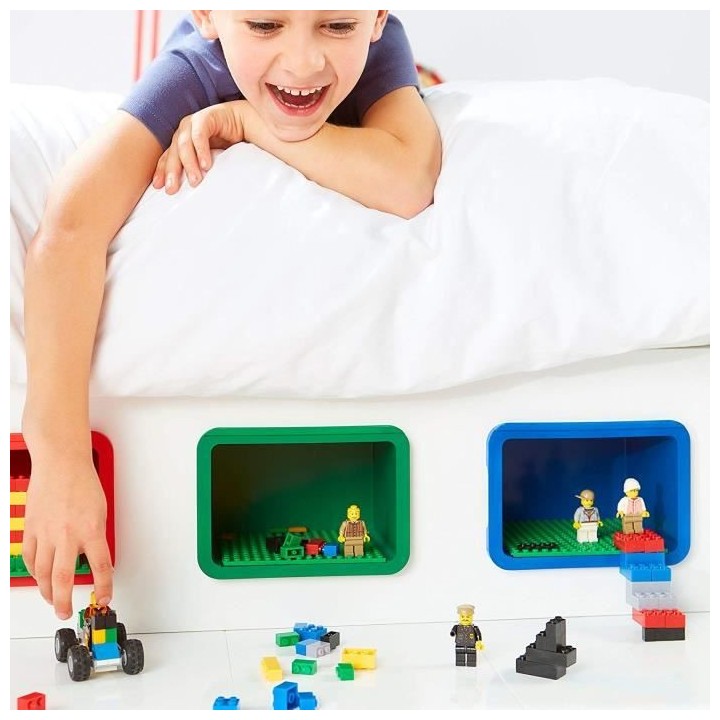 Lit Junior Room 2 Build colorés 2m et sommier lattes en bois