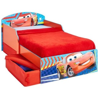 Disney Cars - Lit pour enfants avec tiroirs de rangement sous le lit 