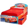 Disney Cars - Lit pour enfants avec tiroirs de rangement sous le lit pour matelas 140cm x 70cm