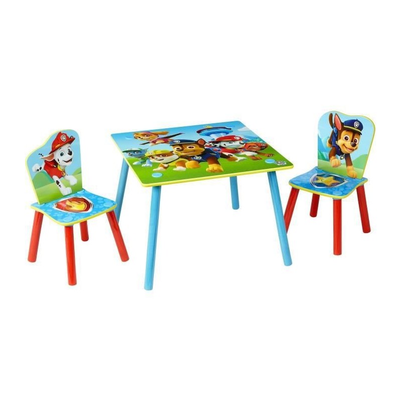 PAT PATROUILLE Ensemble Table Et 2 Chaises Pour Enfant