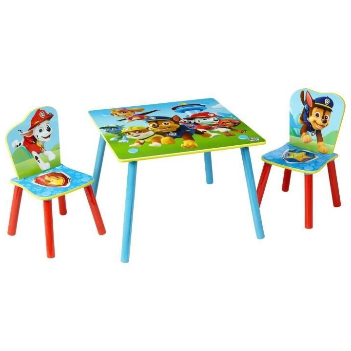 PAT PATROUILLE Ensemble Table Et 2 Chaises Pour Enfant