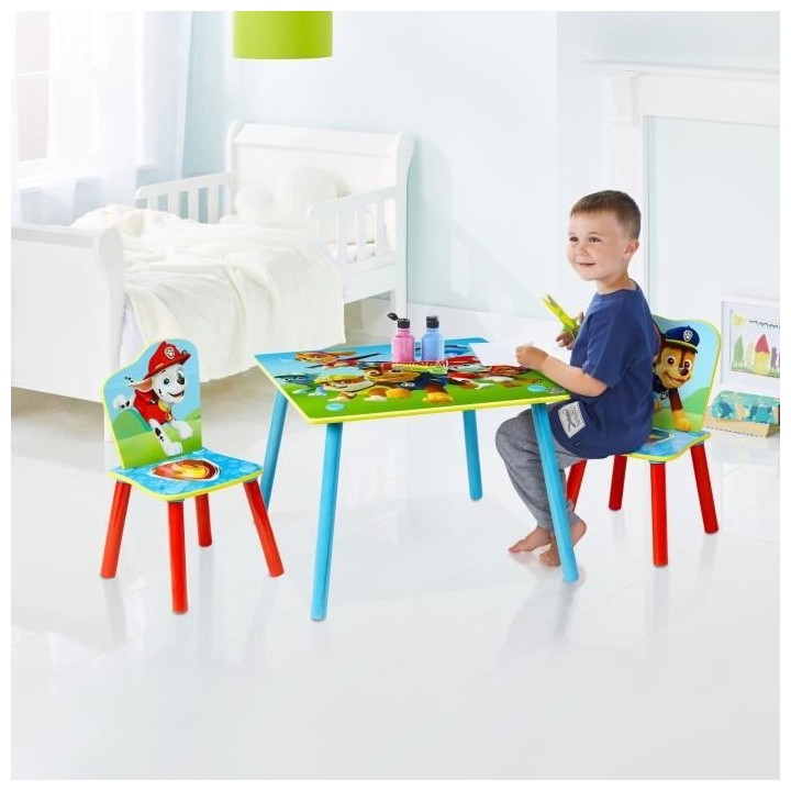 PAT PATROUILLE Ensemble Table Et 2 Chaises Pour Enfant