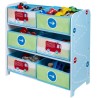 Meuble de Rangement Enfant 6 bacs Voitures Garçon - Worlds Apart