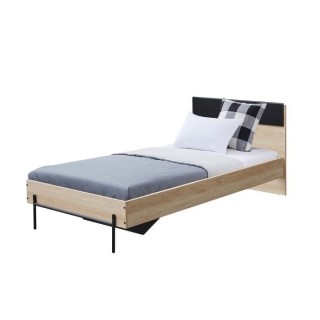 WORKSHOP Lit enfant - Chene/Noir - 90x200 cm