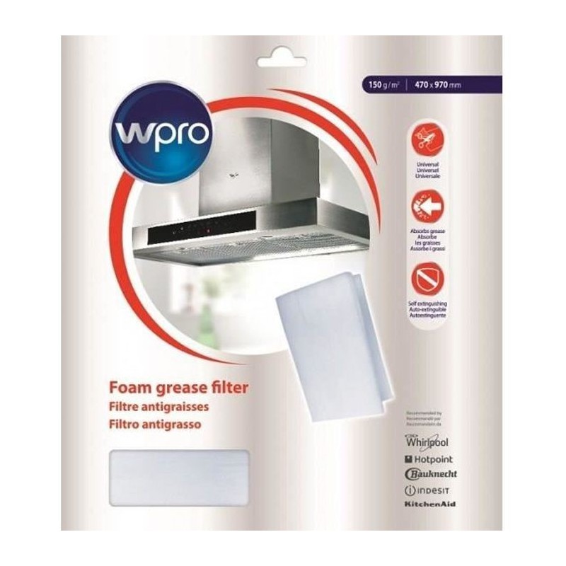 WPRO UGF0016 FILTRE A GRAISSE POUR HOTTE