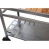 COOK'IN GARDEN Desserte de jardin Media pour plancha - Métal et bois - 80 x 55 cm - Gris