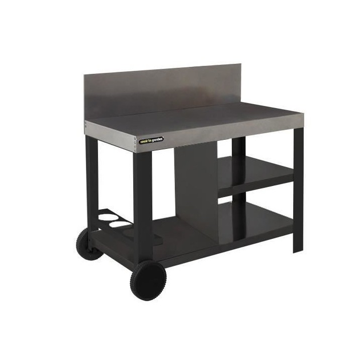 COOK'IN GARDEN Desserte de jardin avec crédence pour plancha - 110 x