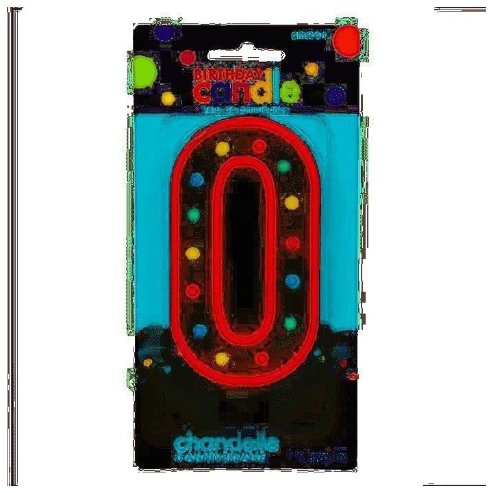 AMSCAN Bougie 0 - 13,3 cm - Blanc et pois