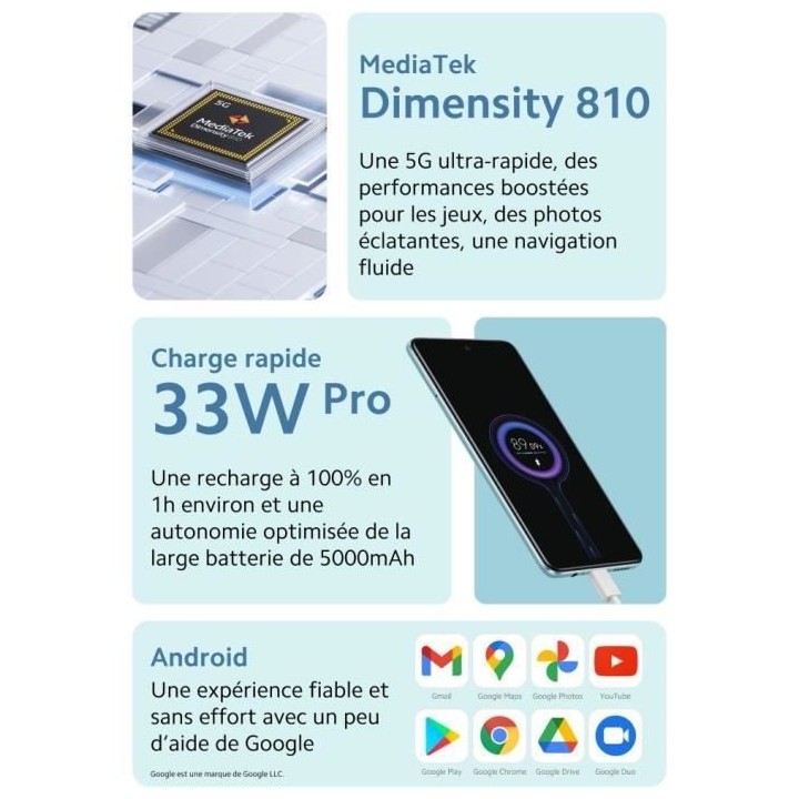 XIAOMI Redmi Note 11S 4Go 128Go Noir Smartphone 5G