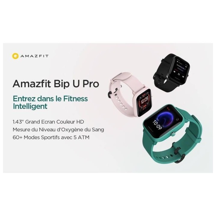AMAZFIT Bip U Pro - Montre connectée - Rose