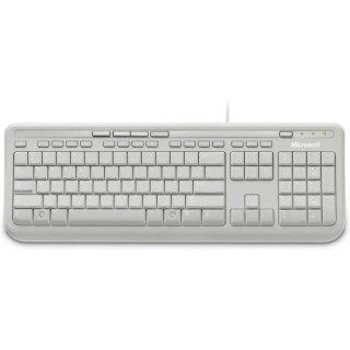 MICROSOFT Wired Keyboard 600 - Clavier filaire USB - Blanc - AZERTY