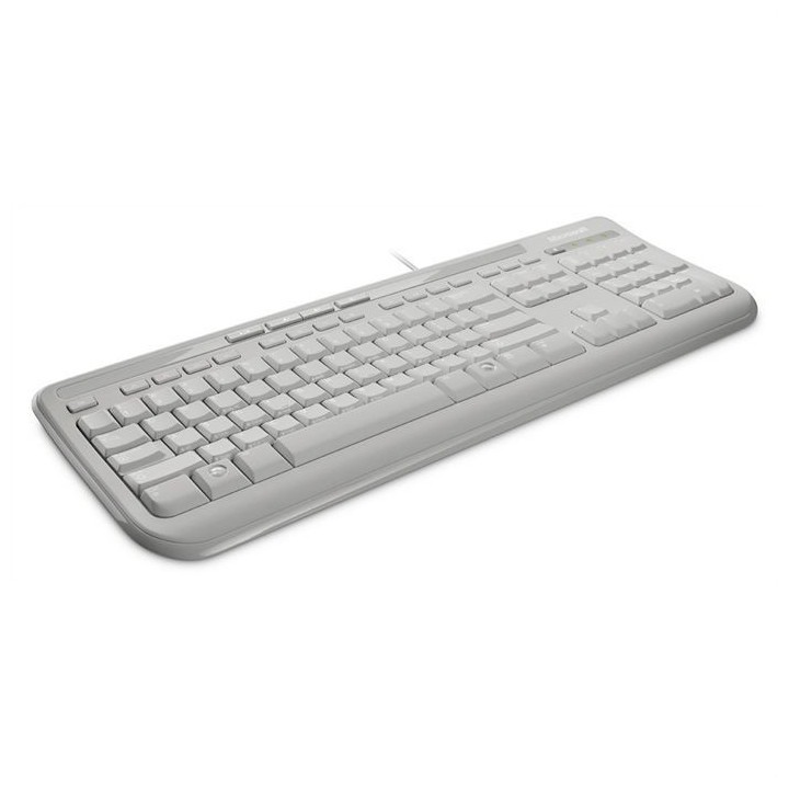 MICROSOFT Wired Keyboard 600 - Clavier filaire USB - Blanc - AZERTY