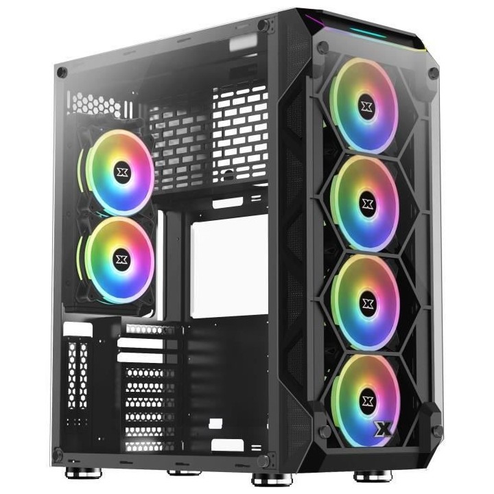 XIGMATEK BOITIER PC Overtake - Grande Tour - RGB - Noir - Verre tremp