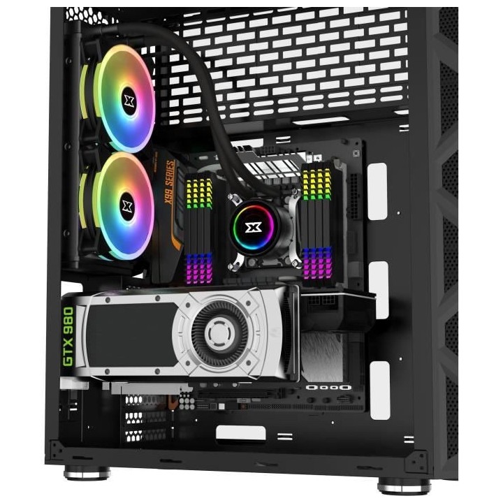 XIGMATEK BOITIER PC Overtake - Grande Tour - RGB - Noir - Verre tremp