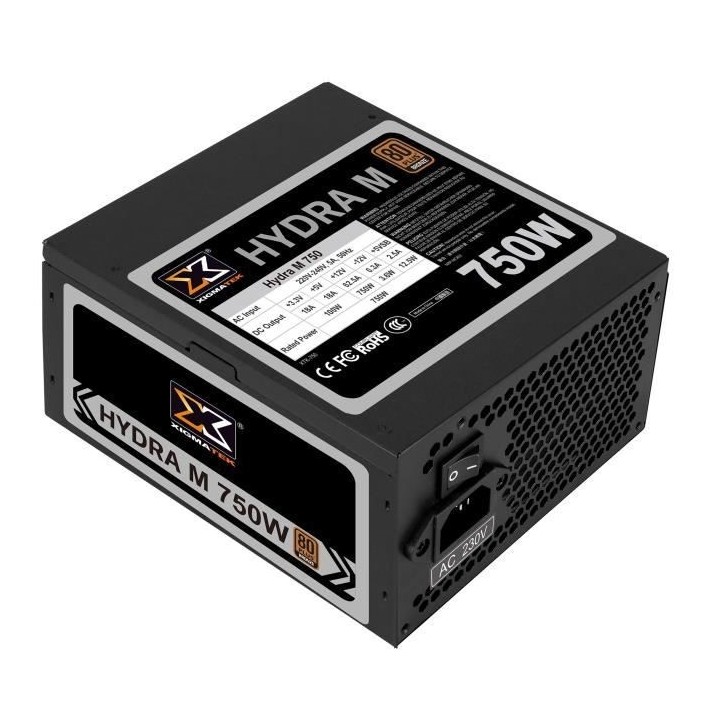 XIGMATEK Hydra M 750W (80Plus Bronze) - Alimentation PC modulaire
