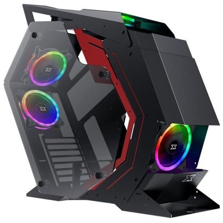 XIGMATEK BOITIER PC Perseus - Moyen Tour - Noir - Verre trempé - Form