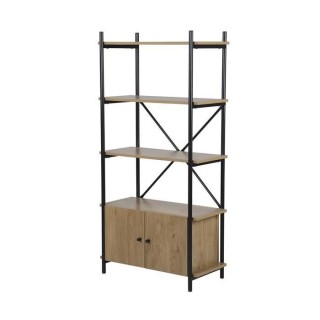 Bibliotheque 2 portes en métal - Pieds noir - ARTO