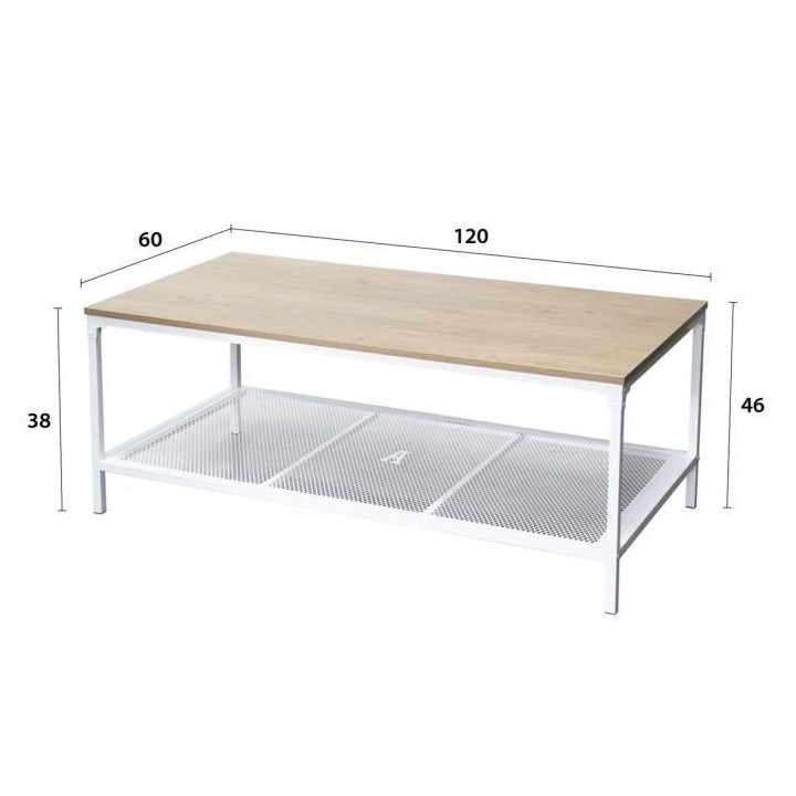 Table basse en métal - Pieds blanc - ARTY