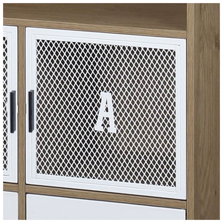 Bibliotheque ARTY - 4 portes - Pieds en métal blanc