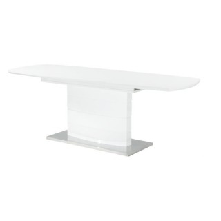 Table a manger extensible GRANADA - laqué blanc - 8-10 personnes - L1