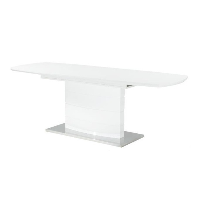 Table a manger extensible GRANADA - laqué blanc - 8-10 personnes - L1