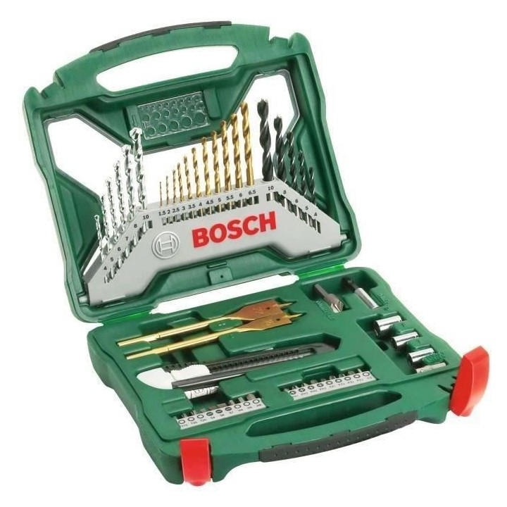 Set mixte vissage-perçage Bosch - Coffret X-Line Titane de forets et