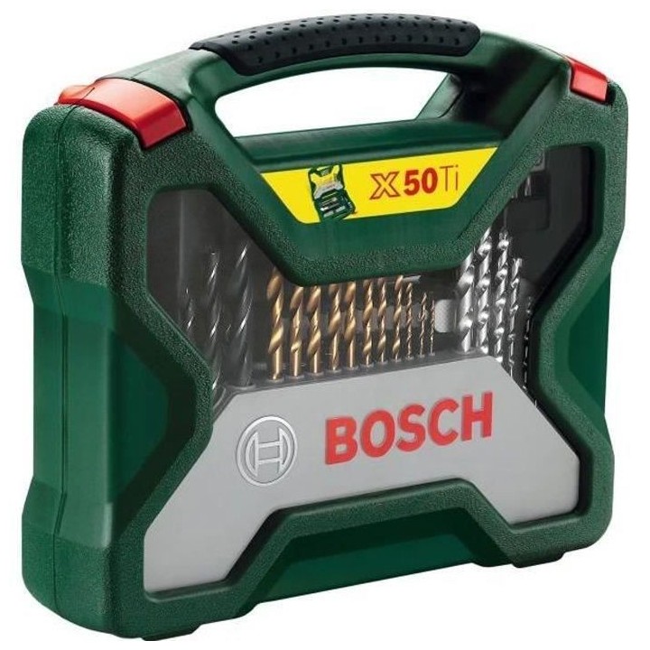 Set mixte vissage-perçage Bosch - Coffret X-Line Titane de forets et
