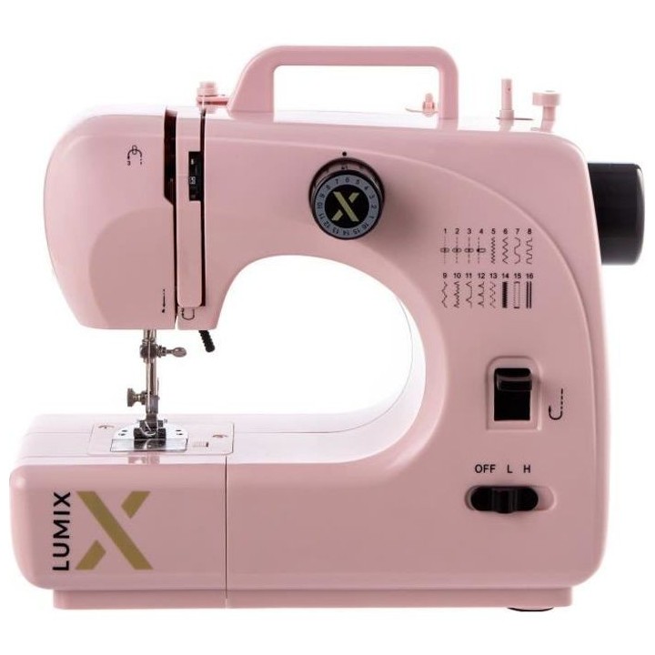 LUMIX - Machine a coudre - LUMIX16/PGD - 16 programmes - Rose