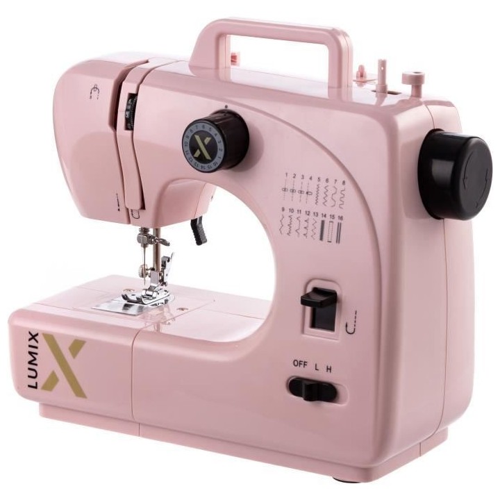 LUMIX - Machine a coudre - LUMIX16/PGD - 16 programmes - Rose