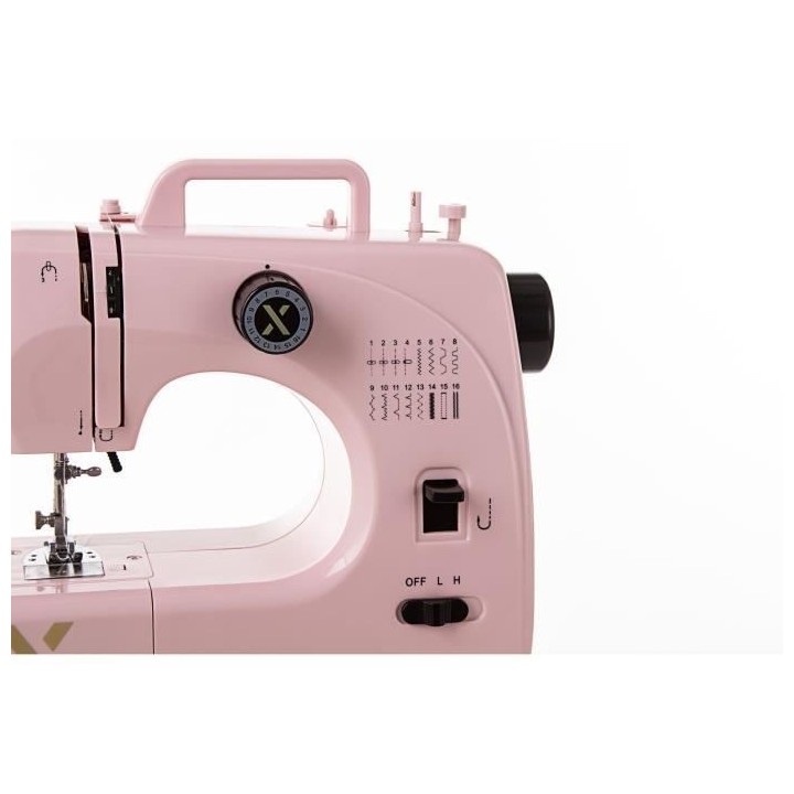 LUMIX - Machine a coudre - LUMIX16/PGD - 16 programmes - Rose