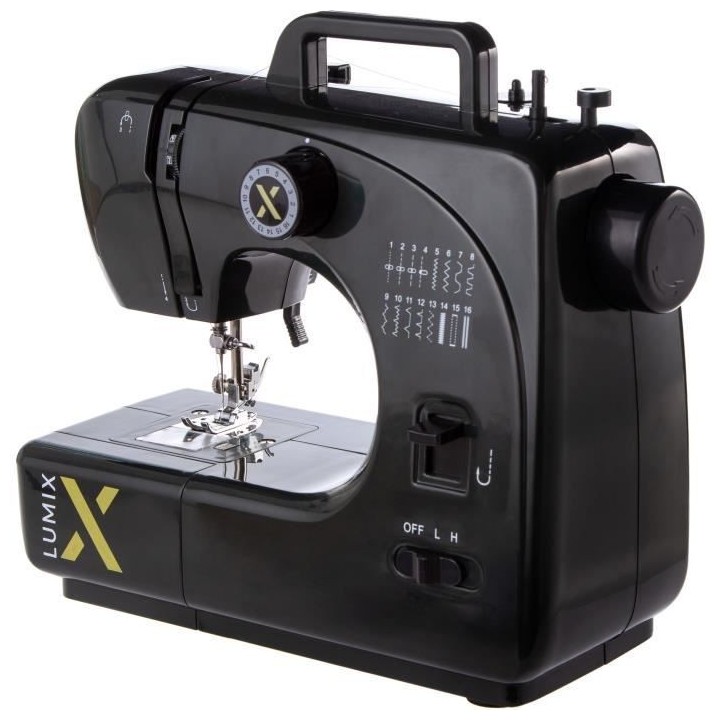 LUMIX - Machine a coudre - LUMIX16/BLK - 16 programmes - Noir