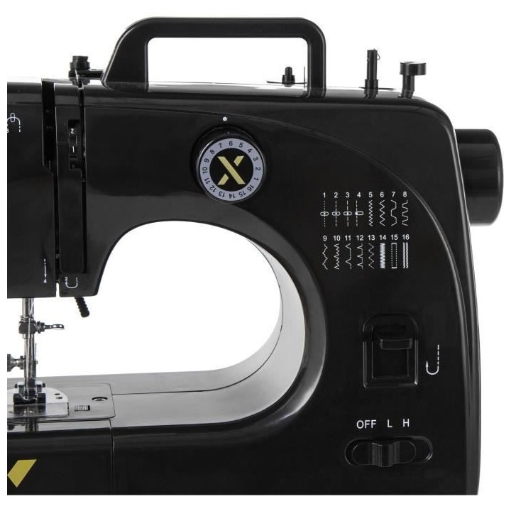 LUMIX - Machine a coudre - LUMIX16/BLK - 16 programmes - Noir