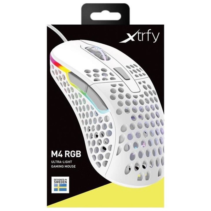 XTRFY Souris Gaming M4 lightweight - Blanche