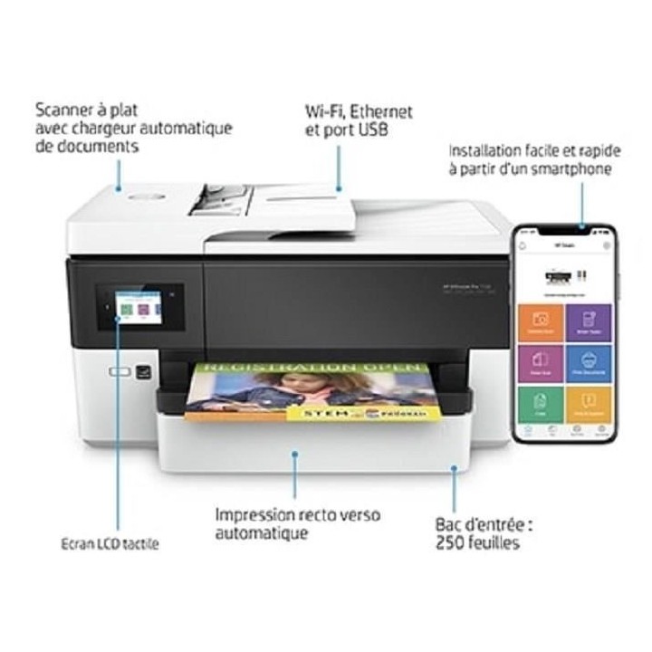 HP OfficeJet Pro 7720 Imprimante tout-en-un Jet d'encre couleur A3 Cop