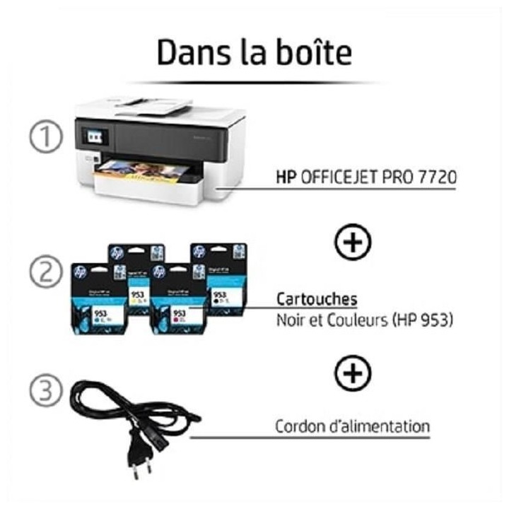 HP OfficeJet Pro 7720 Imprimante tout-en-un Jet d'encre couleur A3 Cop