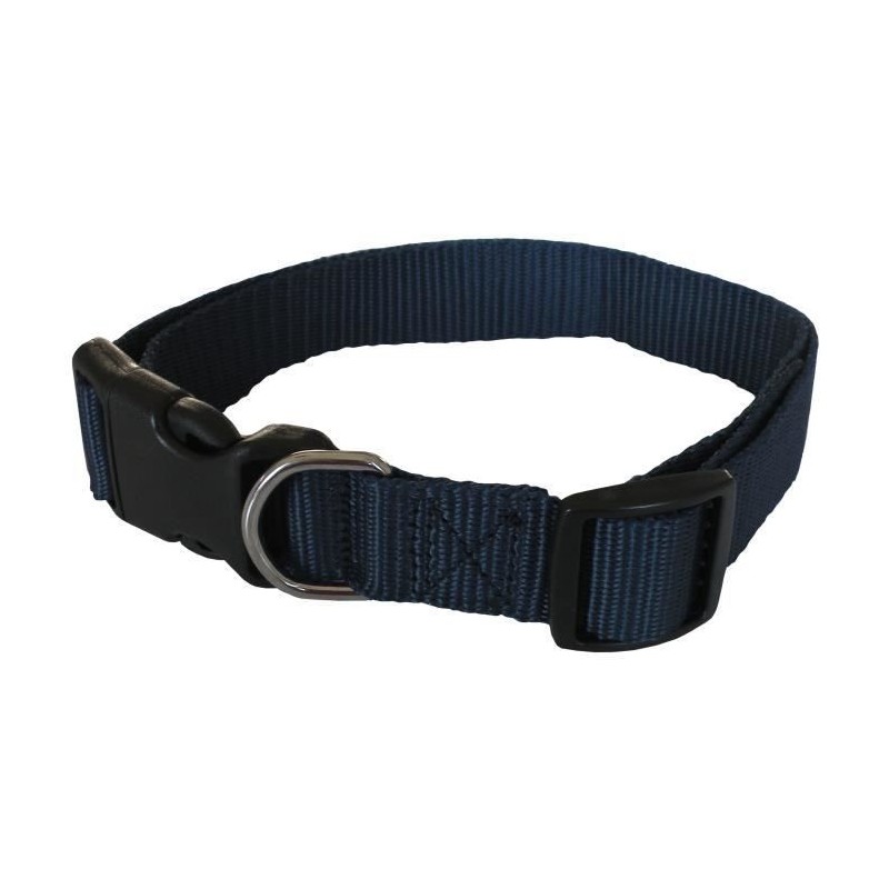 YAGO Collier Classique Bleu en Nylon pour grand chien, taille L 40-58 cm