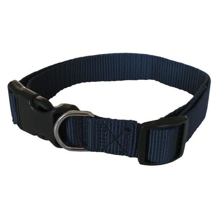 YAGO Collier Classique Bleu en Nylon pour grand chien, taille L 40-58