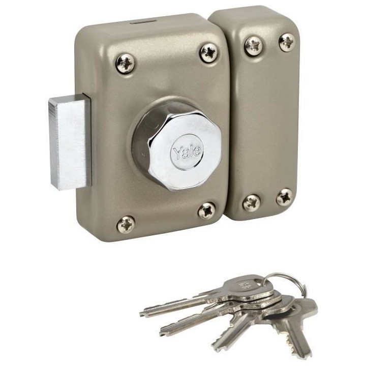 YALE - YV25BT-50 Verrou bouton et cylindre 5 goupilles diametre 23 mm