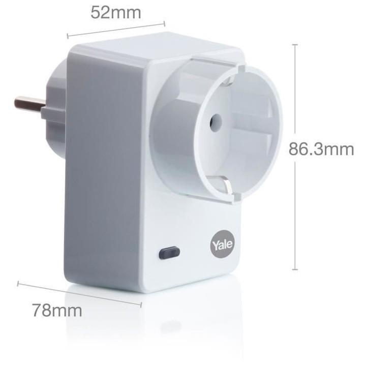 Yale AC-PS EU Prise Télécommandée Intérieure pour Alarme Maison Co